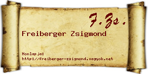 Freiberger Zsigmond névjegykártya